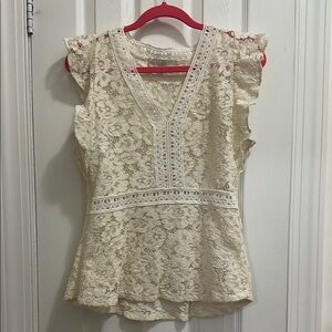 Loft delicate blouse! Size M, somewhat peplum bottom